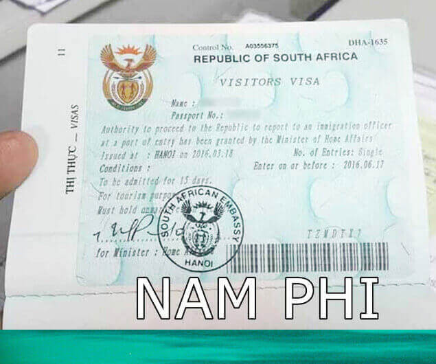 lam visa nam phi kho hay de